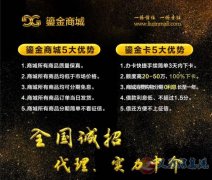 鎏金商城全國(guó)招商招市級(jí) 縣級(jí)代理