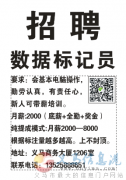 招數(shù)據(jù)標記員月薪2000（底薪+全勤+獎金）提成上不封頂